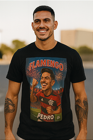 "Camiseta Caricatura Pedro Flamengo – Edição Exclusiva Kick Sneakers"
