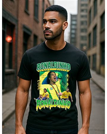 “Camiseta Ronaldinho Gaúcho 2002 – Edição Lendária Kick Sneakers”