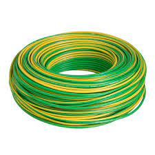 Rolo Fio Cabo Flexível 2.5mm - 100mts - Verde e Amarelo