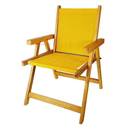 Cadeira De Madeira - Amarelo -