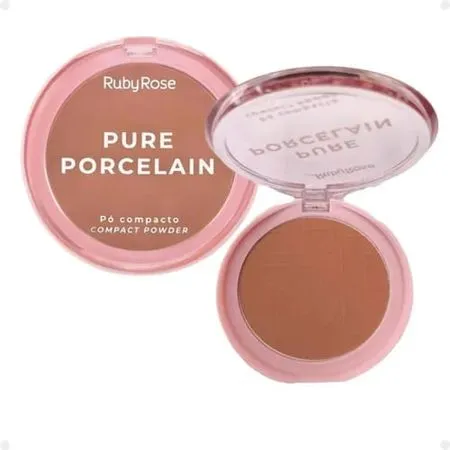 Pó Compacto Ruby Rose Pure Porcelain 50 a 70