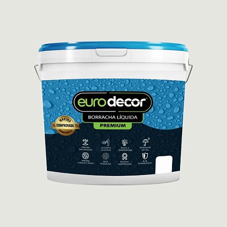 Tinta Borracha Liquida Premium Branco Neve 4kg Euro Decor