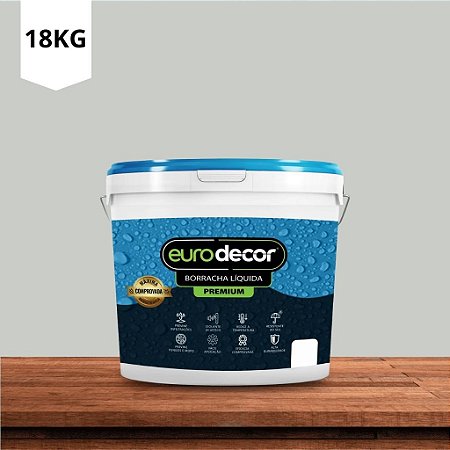 Tinta Borracha Liquida Premium Cinza Calopsita 18kg Euro Decor