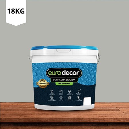 Tinta Borracha Liquida Premium Cinza Concha do Mar 18kg Euro Decor