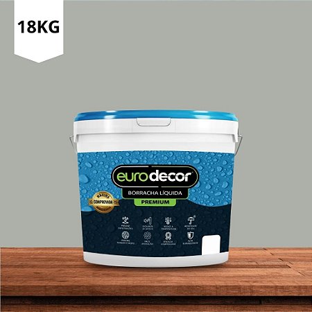 Tinta Borracha Liquida Premium Cinza Crômio 18kg Euro Decor