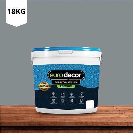 Tinta Borracha Liquida Premium Cinza Shark 18kg Euro Decor