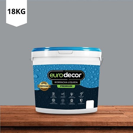 Tinta Borracha Liquida Premium Cinza Titanium 18kg Euro Decor