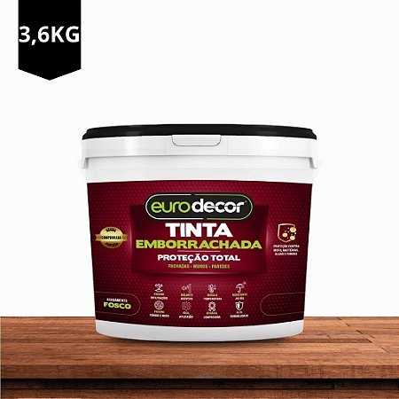 Tinta Emborrachada Fosca Branco 3,6kg Euro Decor