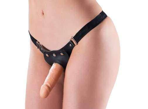 Cinta para prótese com vibro Strap On - Reforçada com ajustes pela lateral