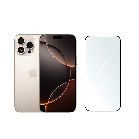 Pelicula 3D Vidro Temperado Para iPhone 16 Pro Max