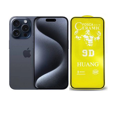 Película Cerâmica Fosca Para iPhone 15 Pro Max