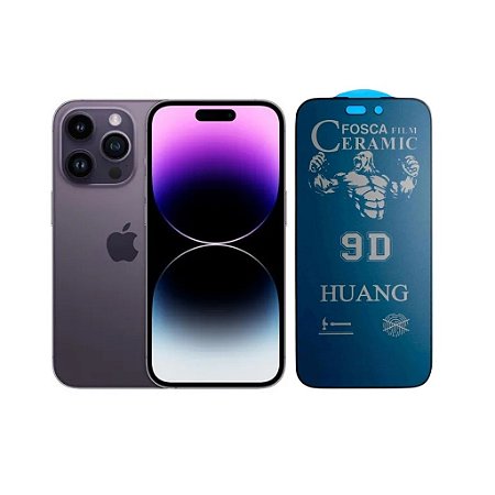 Película Cerâmica Fosca Privacidade Para iPhone 14 Pro