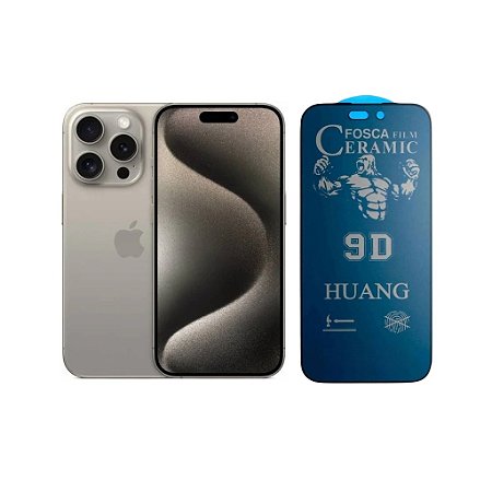 Película Cerâmica Fosca Privacidade Para iPhone 15 Pro