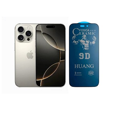 Película Cerâmica Fosca Privacidade Para iPhone 16 Pro