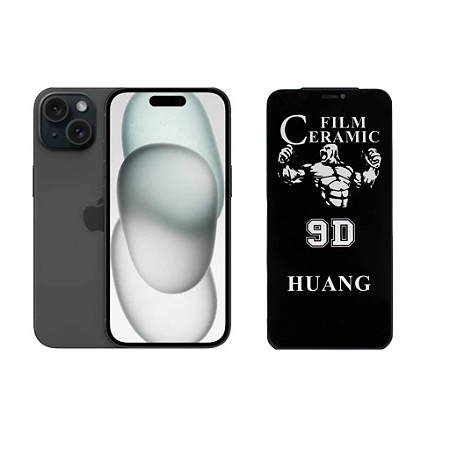 Película Cerâmica Privacidade Para iPhone 15 Plus