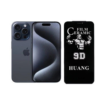 Película Cerâmica Privacidade Para iPhone 15 Pro Max