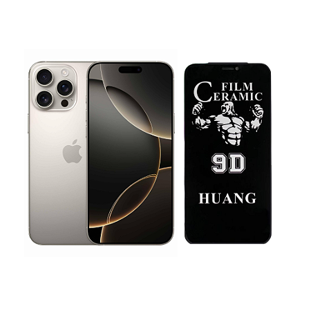 Película Cerâmica Privacidade Para iPhone 16 Pro