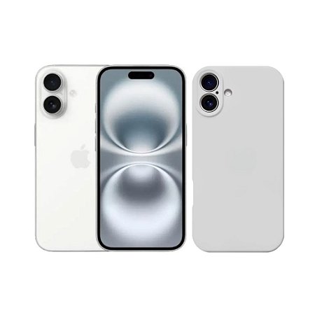 Capa Case Para iPhone 16 Plus Branca