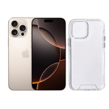 Capa Space Transparente Para iPhone 16 Pro Max