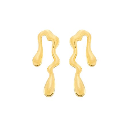 Brinco Dourado Orgânico de Gota