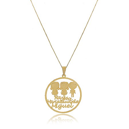 Colar Personalizado De Filhos Com Nomes Vazados