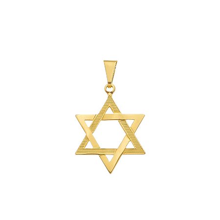 Pingente Dourado Estrela de Davi