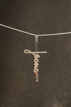Pingente Nome De Jesus Em Aço Inox