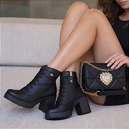 Kit Bota Coturno Tratorada E Bolsa Baladinha Classek