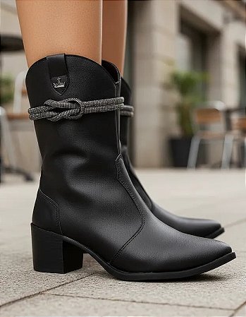 Bota Feminina Western Country Boiadeira Bico Fino