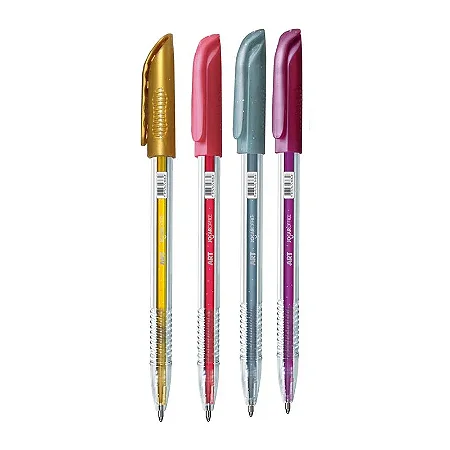 Caneta em Gel Colorida - Conjunto com 4 Cores