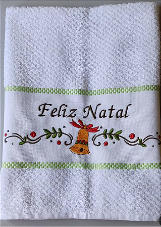 Pano de Prato Felpudo Natalino Dohler e Organdi fino bordado