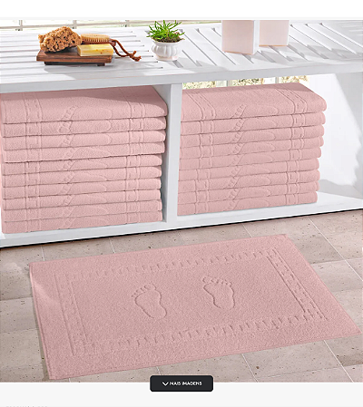 Toalha Piso Buttner Pezinho Rosa Seco