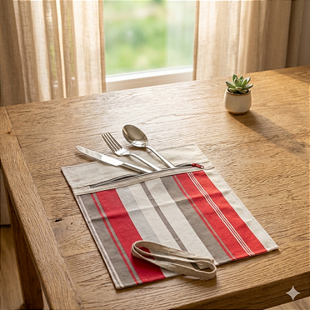 Lugar Americano com Bolso para Talheres