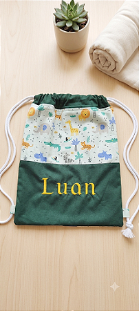 Mochila saco infantil personalizada com nome