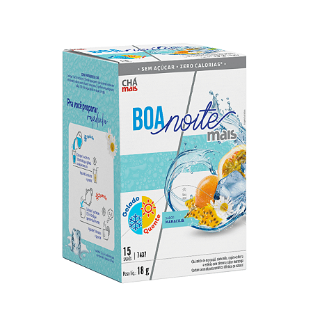 Chá Boa Noite Maracujá, Camomila e Capim-Cidreira