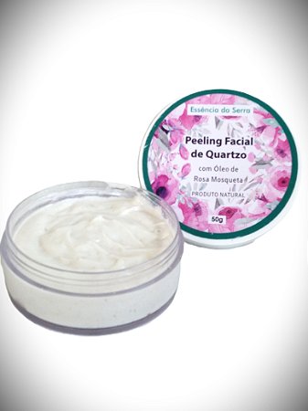 Peeling Facial de Quartzo com Rosa Mosqueta e Argila Branca - 50g