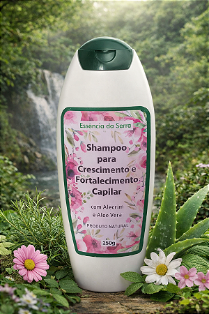 Shampoo para Crescimento e Fortalecimento Capilar - Com Alecrim e Aloe Vera