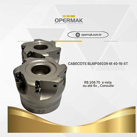 Cabeçote BLMP0603R-M 40-16-5T para fresas