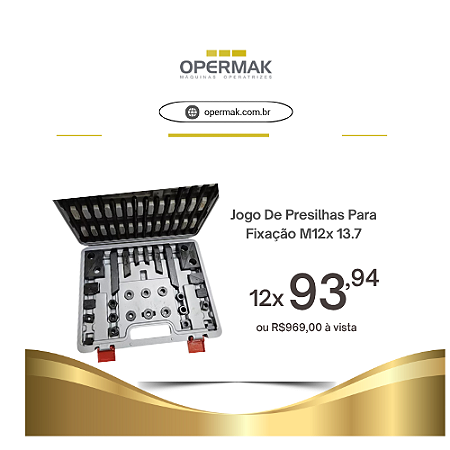 Jogo de Presilhas Fixação M12x13.7 Opermak