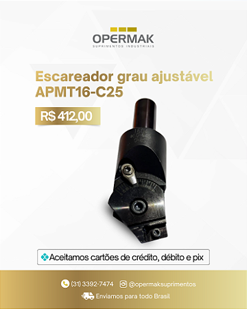 Escareador Grau Ajustável APMT16-C25