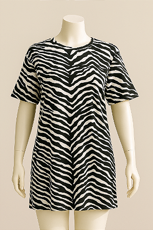 vestido zebra print