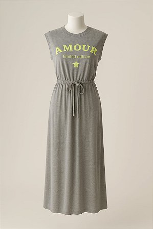 Vestido Cinza Casual “Amour”