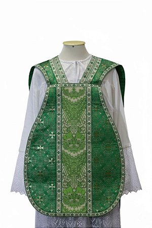 CASULA LITÚRGICA ROMANA VERDE