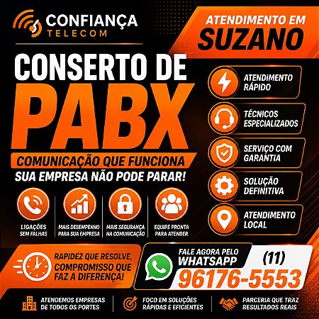 Conserto de PABX em Suzano (11) 2011-4286