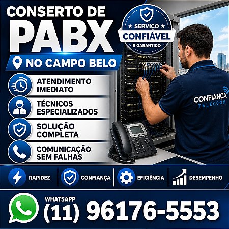 Conserto de PABX no Campo Belo (11) 2011-4286
