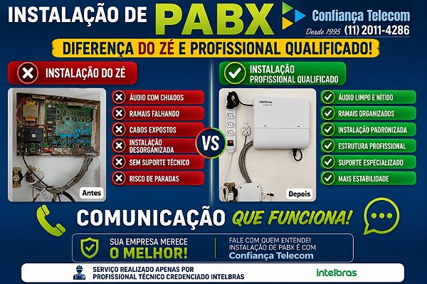 Instalação de PABX (11) 2011-4286