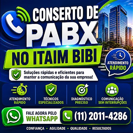 Conserto de PABX no Itaim Bibi (11) 2011-4286