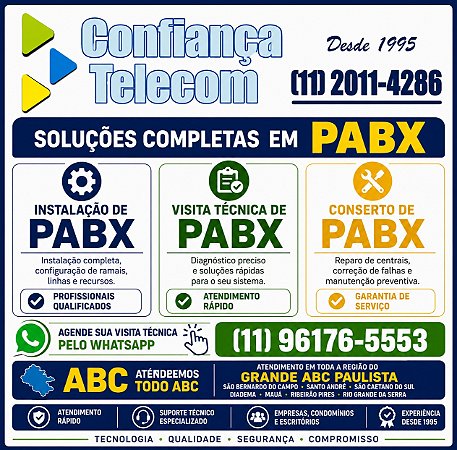 Conserto de PABX em São Bernardo do Campo