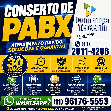 Conserto de PABX em Moema
