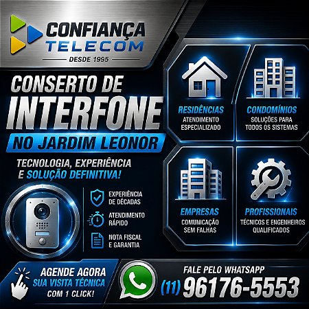 Conserto de Interfone no Jardim Leonor